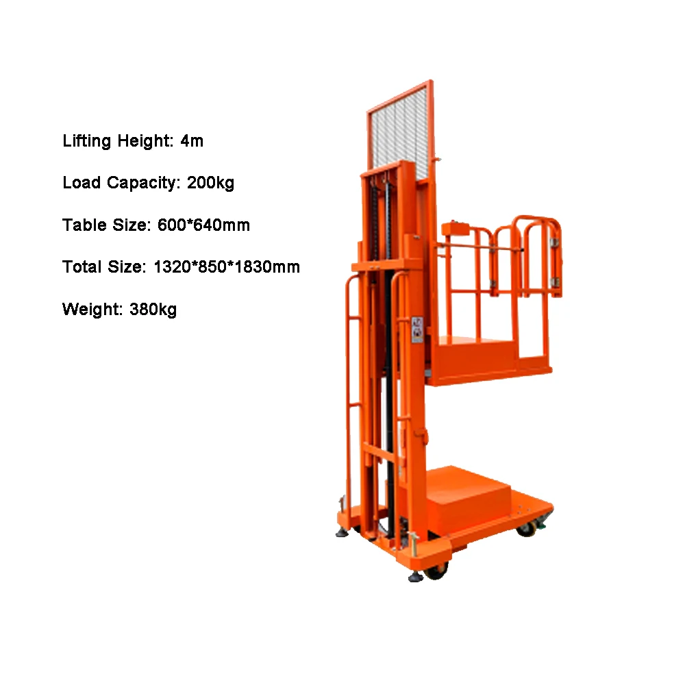 Stock Order Picker Electric Semi Electric Aerial Order Picker