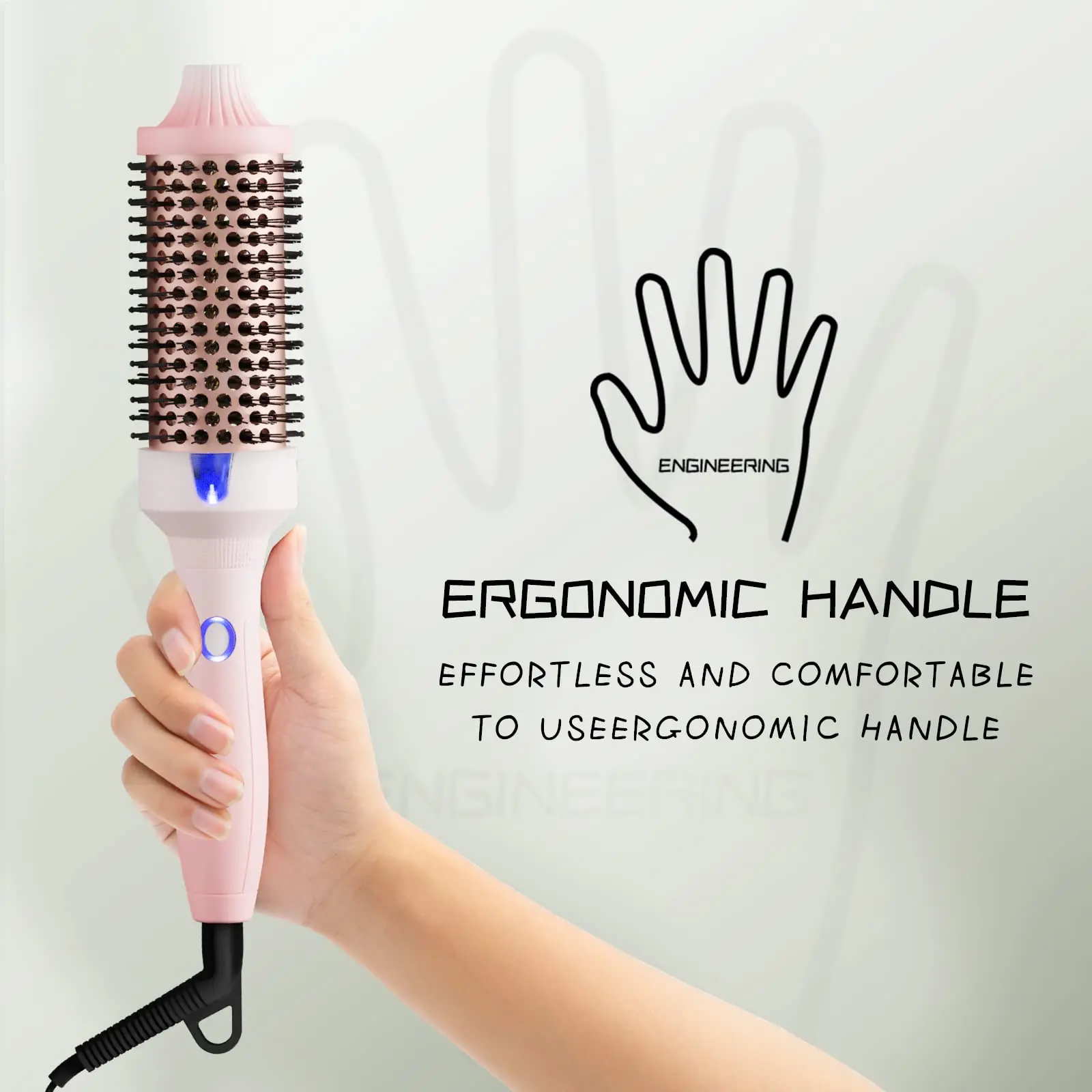 Custom Private Label 3 in 1 One Step Rotating Electric Hot Air Styler Tool Drying Curling Hair Dryer Brush