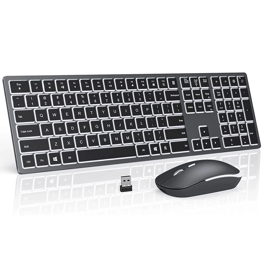 Набор для клавиатуры и мыши Seenda перезаряжаемые Windows ПК ноутбука 2 4 ГГц USB беспроводная клавиатура мышь с
