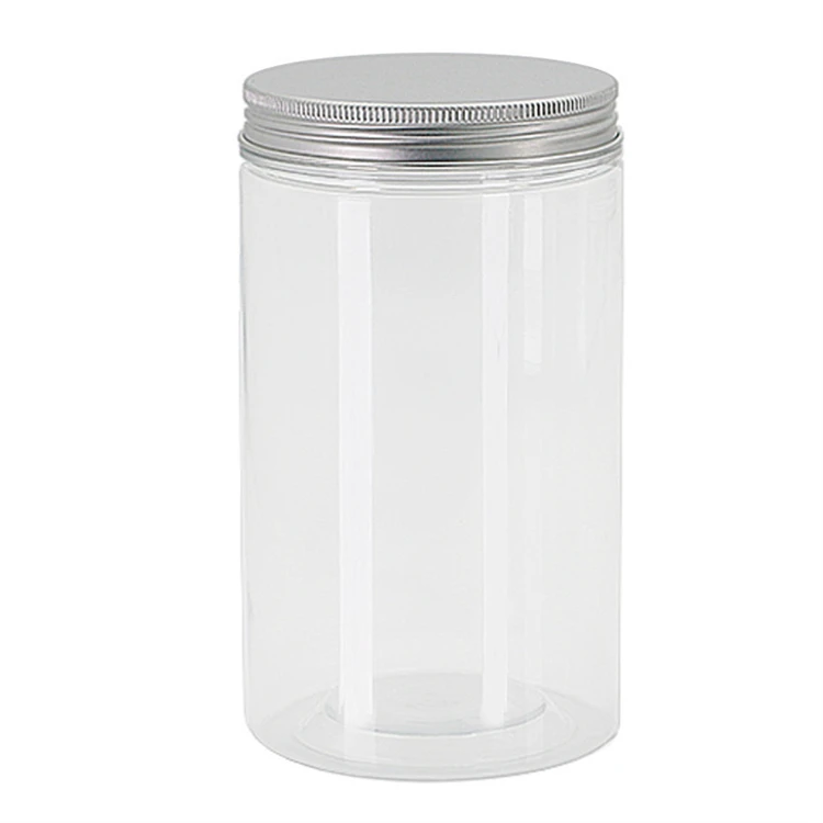 Eco-Friendly Cylinder Clear Packaging Mini Clear Wide Mouth Pet Plastic Jars