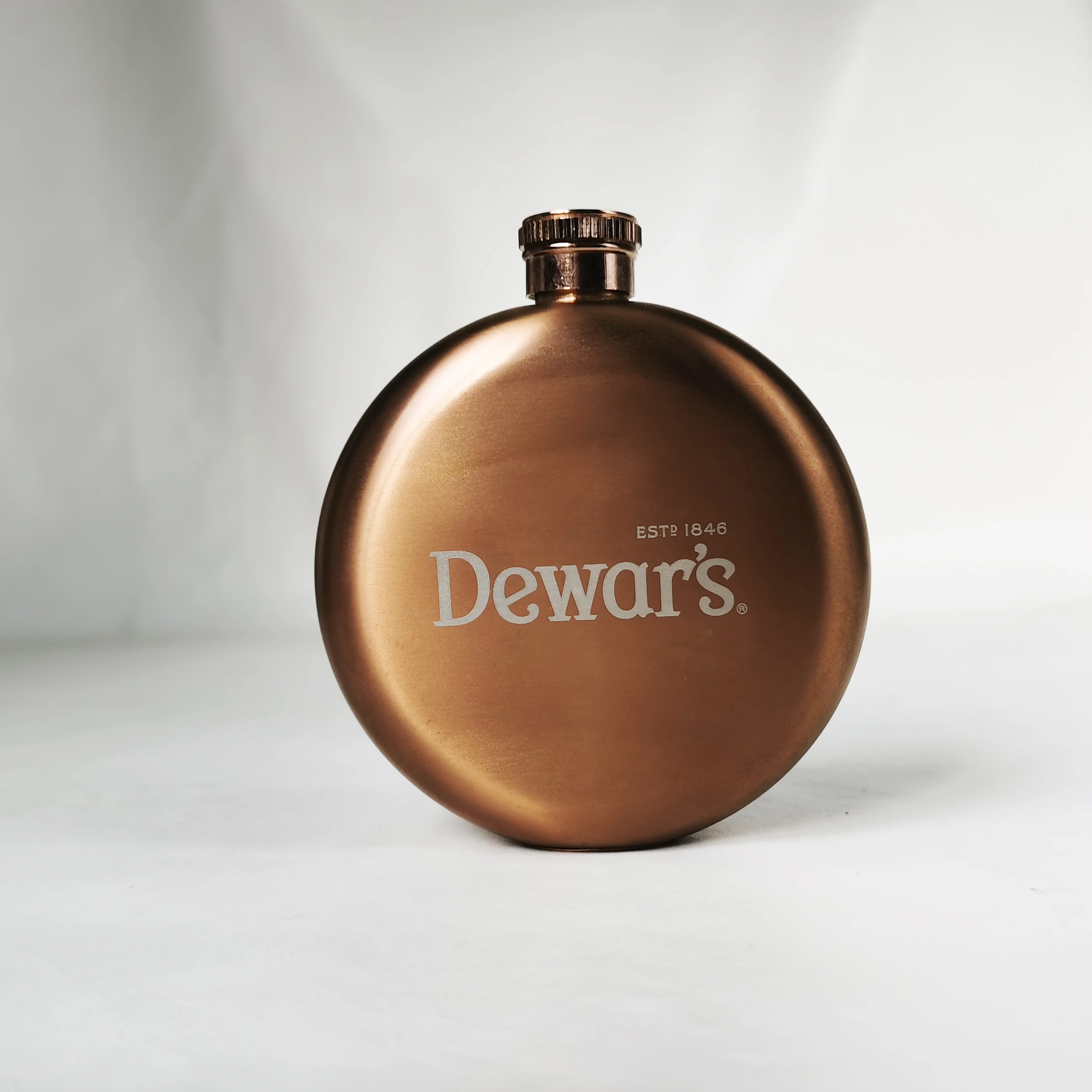 copper round flask 5oz customize 304 Stainless Steel Round Hip Flask