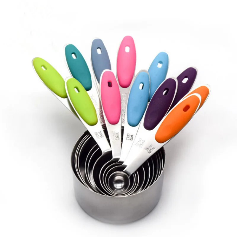 2 in 1 magnetic steel measuring cup adjustable spoon 30 double side measuring spoon