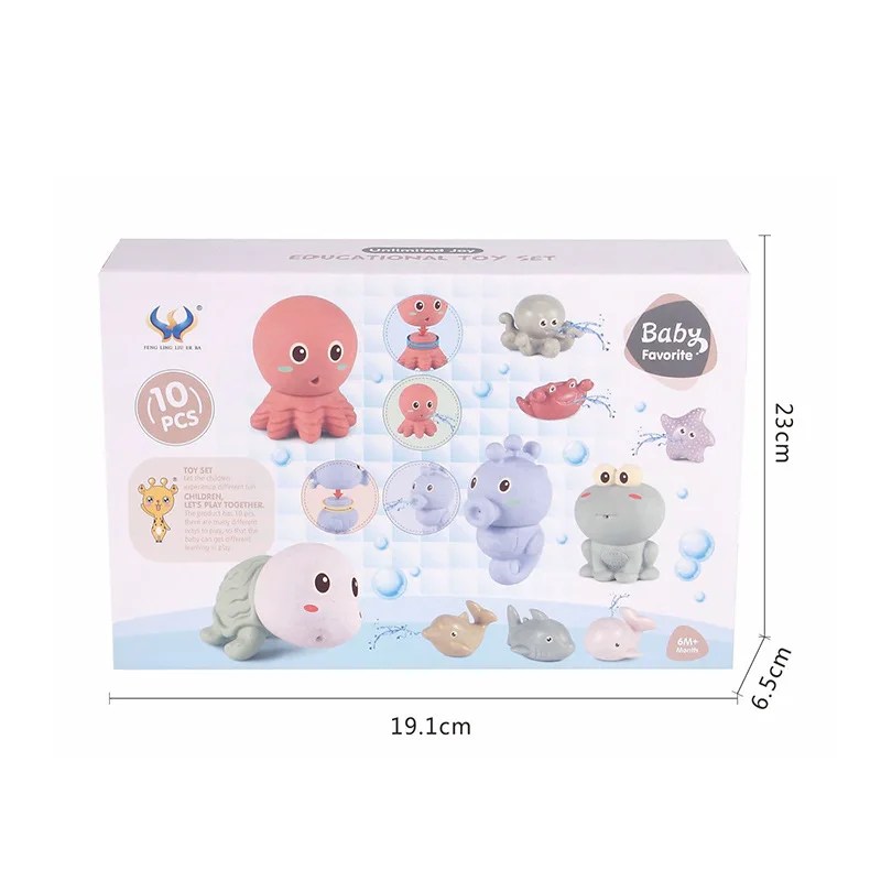 Baby Soft Stacking Building Blocks Squeeze Balls Toys Animals Shapes For Teething Chewing Bath Cups Gift.