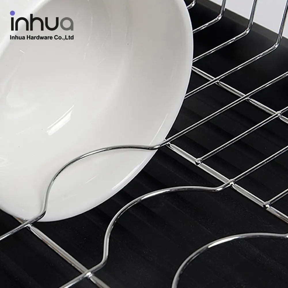 2 tier drain drying rack cutlery storage rack kitchen metal dish rack