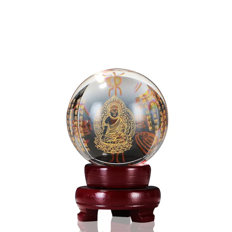 Low minimum quantity Custom pattern Buddha The sitting room place The crystal Desk decoration crystal ball