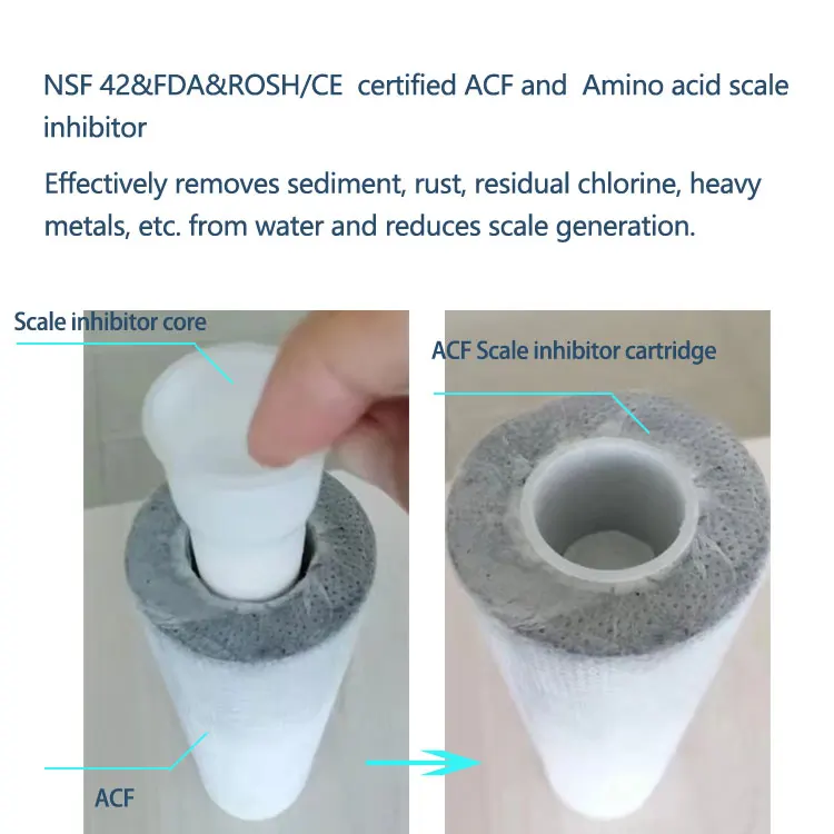 Single pole pre scale inhibitor filter Large flow Ice maker Water heater KitchenAid water boiler pre-filter