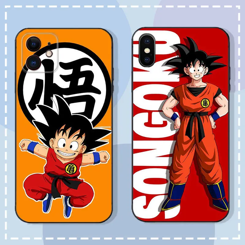 DBZ Goku Phone Covers Anime Super Saiyan Phone Case for iPhone 15 Pro Max 14 13 12 Pro 6 7 8