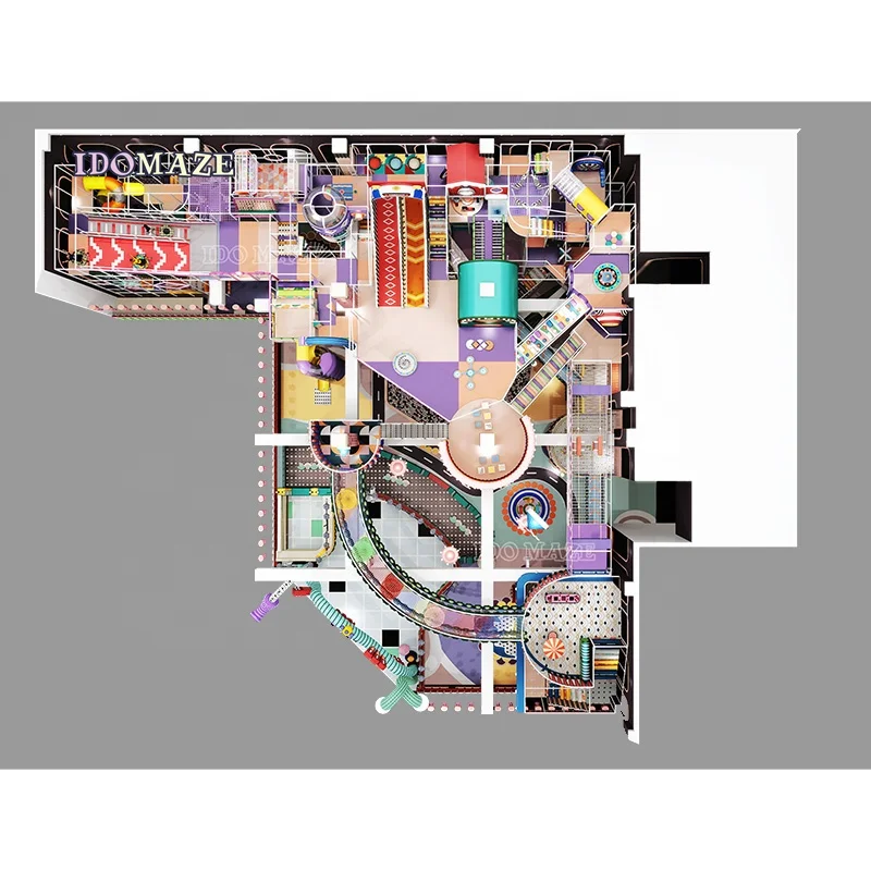 Playground Children adventure Play Center Indoor ball Pool Trampoline Big Slide Indoor Playground for Kids