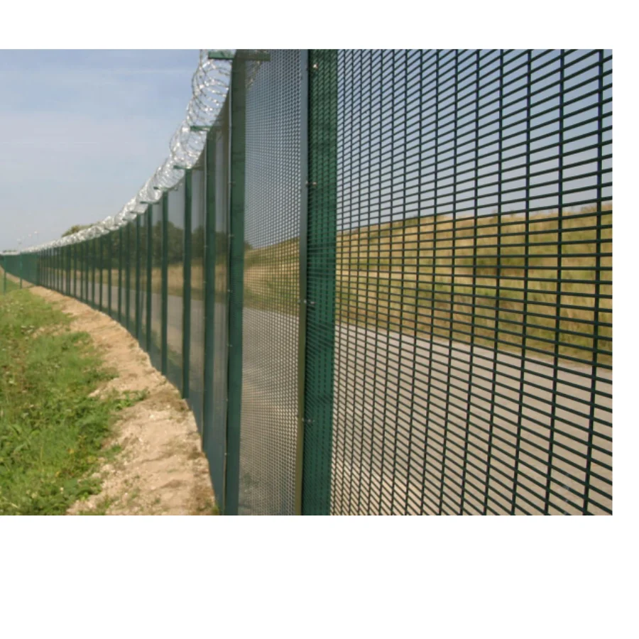 Outdoor Boundary Wall Designs Galvanized Steel Security Fencing 358 Anti Climb Fence Panels