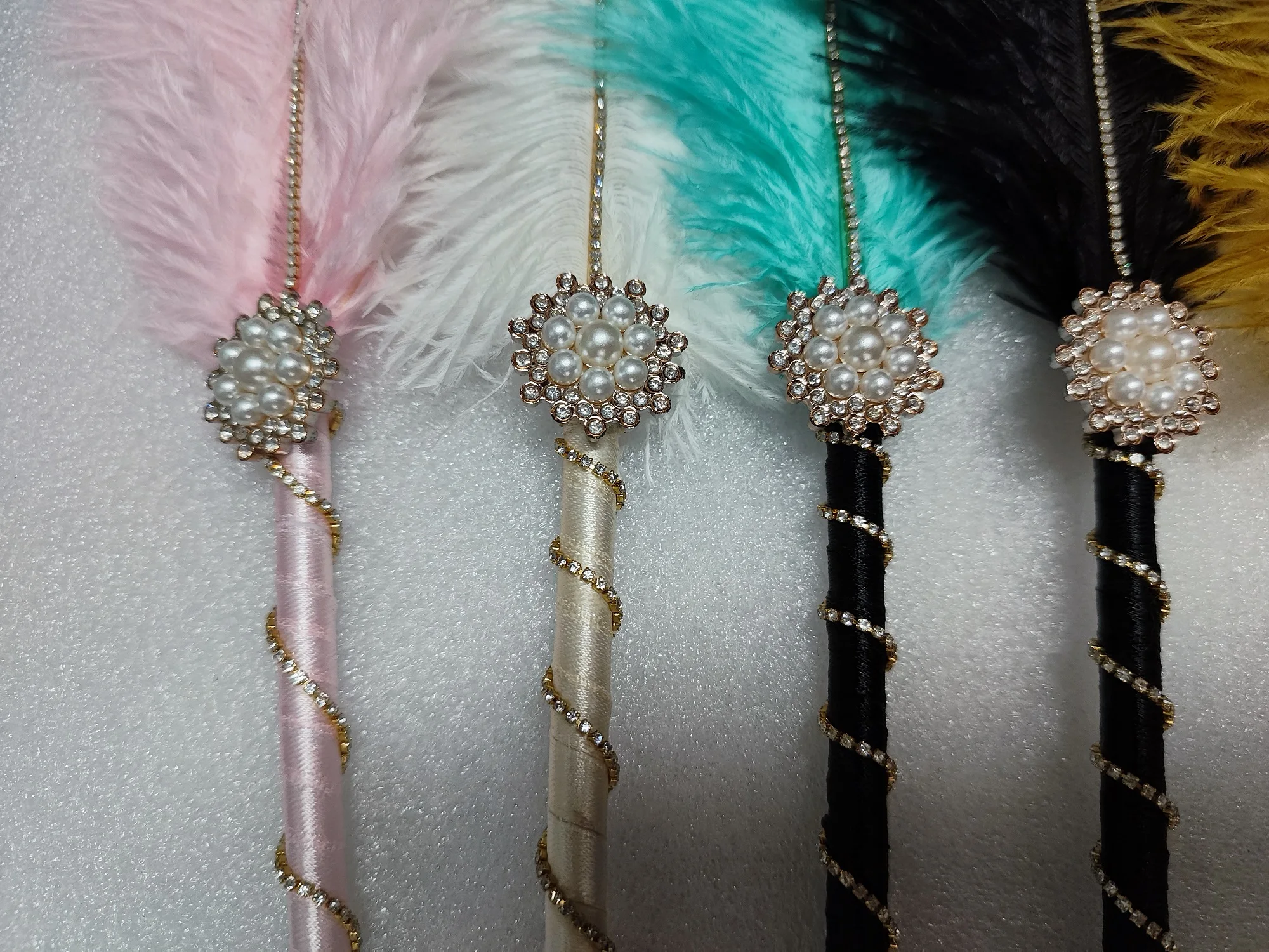 Wedding White Ostrich Feather Guest Book Luxury Feather Ballpoint Pen Signing Pen