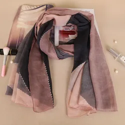 2019 Fashion Luxury Brand Winter Cashmere Women Scarf Classic Cape Print Custom Scarf Print Satin Scarf