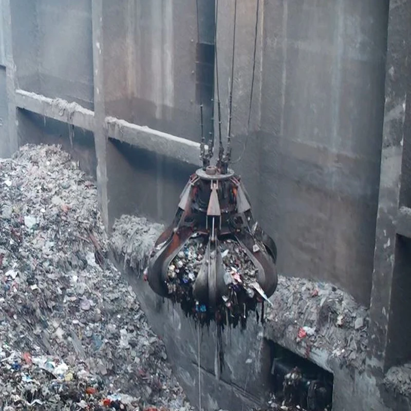 
Custom garbage handling 8 ton hydraulic orange peel grab for overhead crane wholesale 