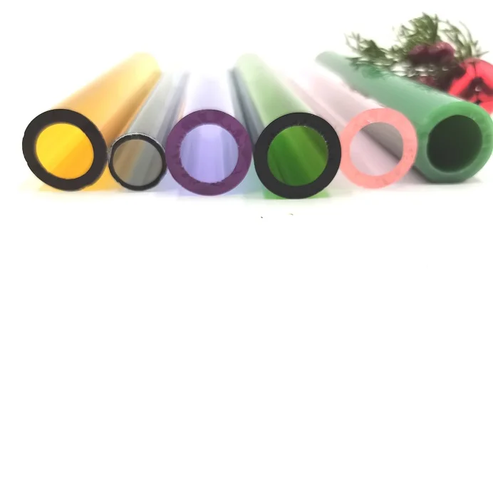 High temperature resistant colorful and customized clear borosilicate glass tube