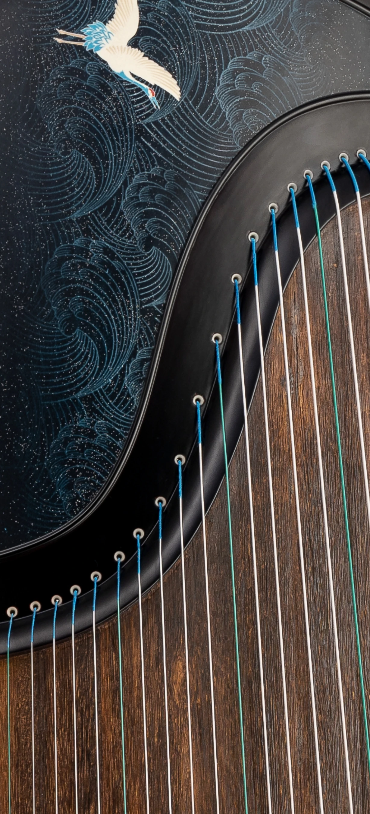 Professional 21-String Guzheng Zither Traditional Chinese Hand-Dug Musical Instrument Cloud Crane Series by CTNC for Recording