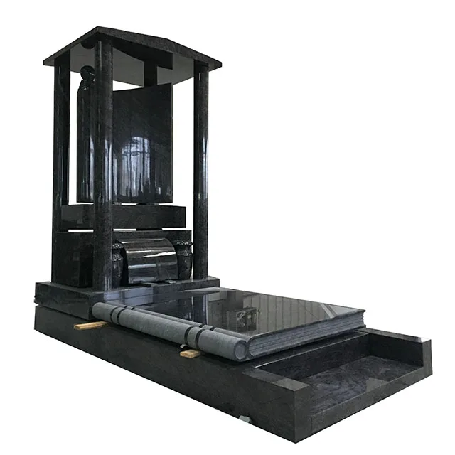 Европейская синяя гранитная надгробия Bahama с статуей