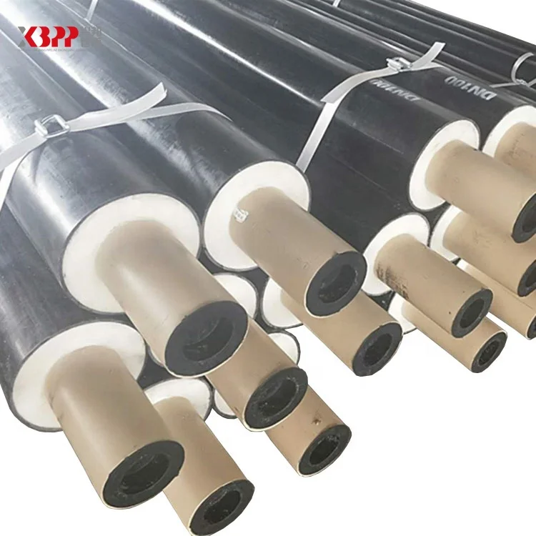 underground directly buried PPR PERT composite plastic thermal insulation pre-insulated pipes for hot or chilled water