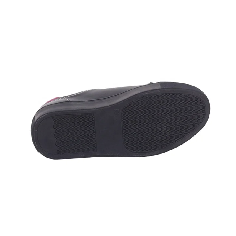 Wholesale Custom High Quality Black Leather Upper Slip on Boys Casual Shoes