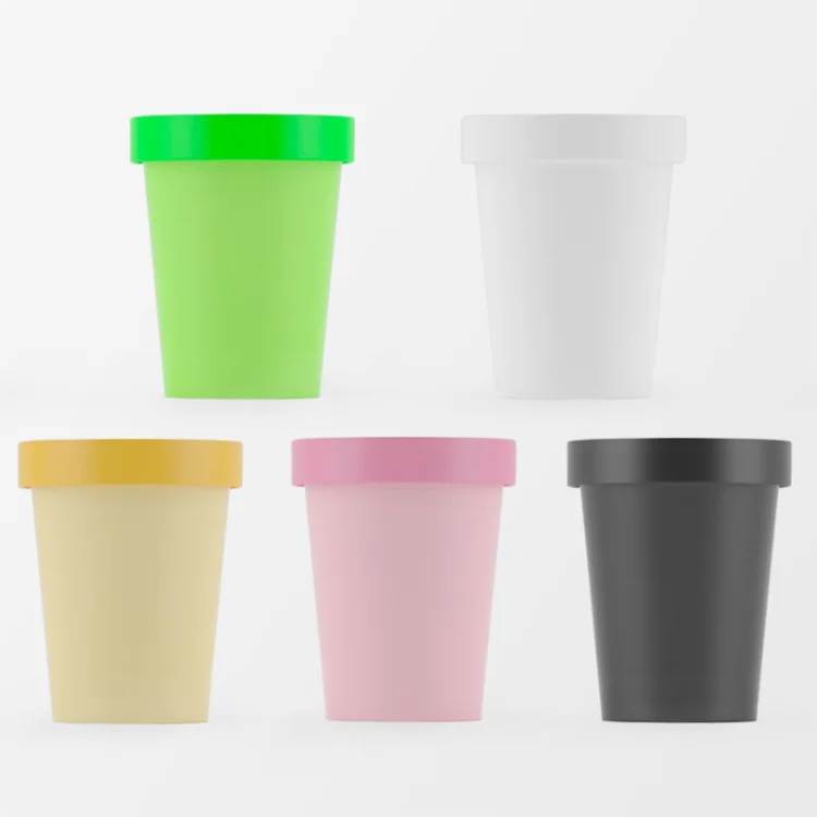 
Green Color Empty Cream Jar PP Plastic 200g with Lid 