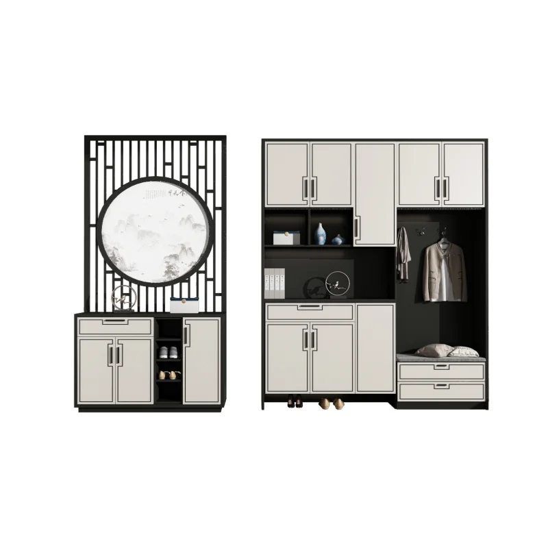 Custom Most Popular sliding door shoe store rack room furniture solid wood storage shoes cabinet for entryways cabinet