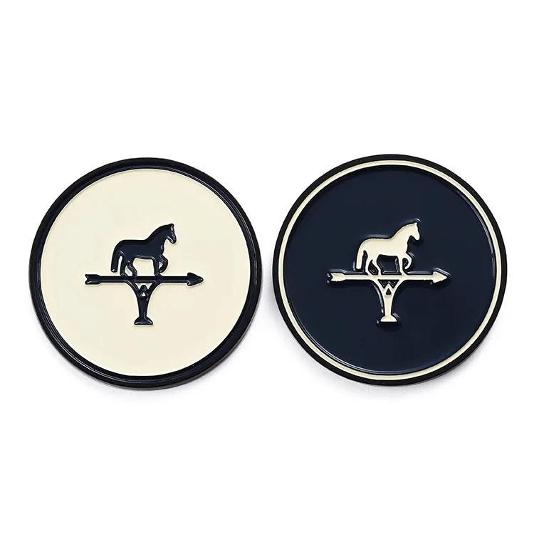 Personalized Design Custom Coins Dye Black Cute Horse Brand Logo Soft Enamel Token Challenge Coin Metal Coin