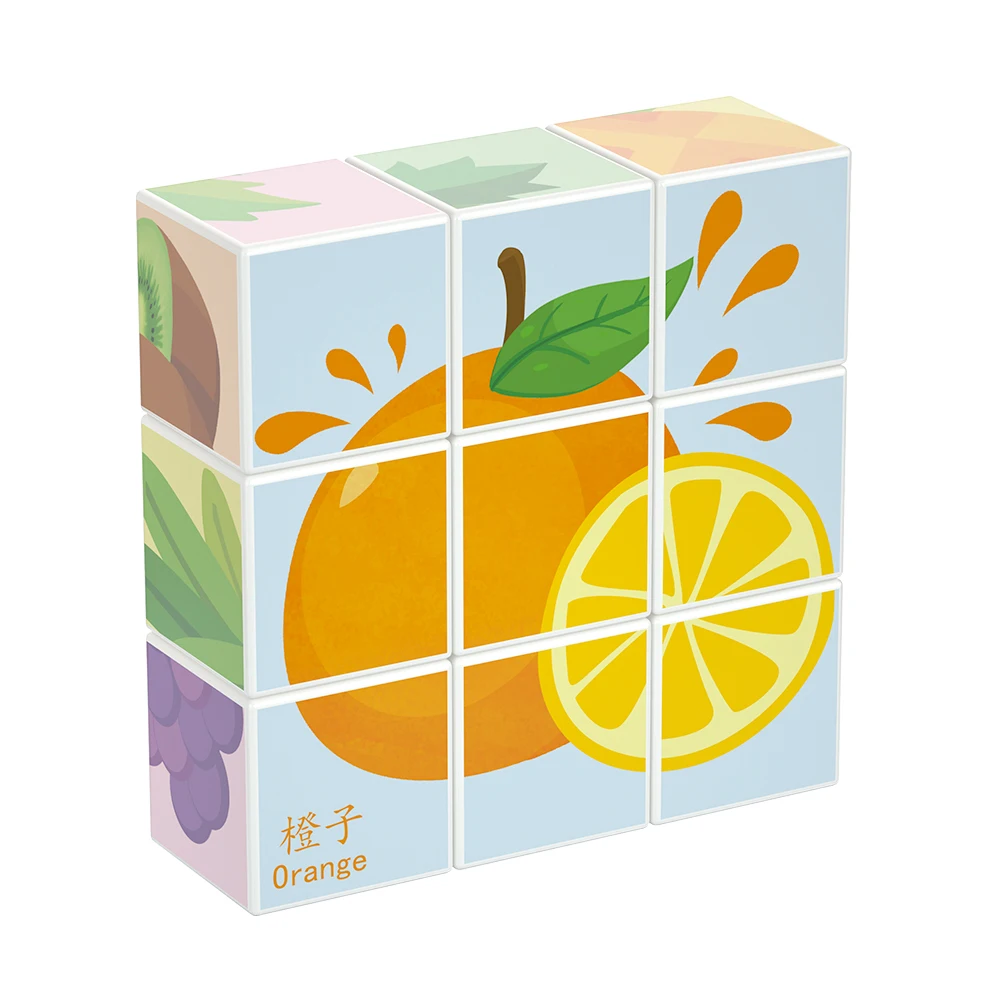 3D Puzzle Education Toys for Kids Cartoon Printed Colorful DIY Magnetic Infinity Folding Style For Adults 2 In 1 Magic Cube