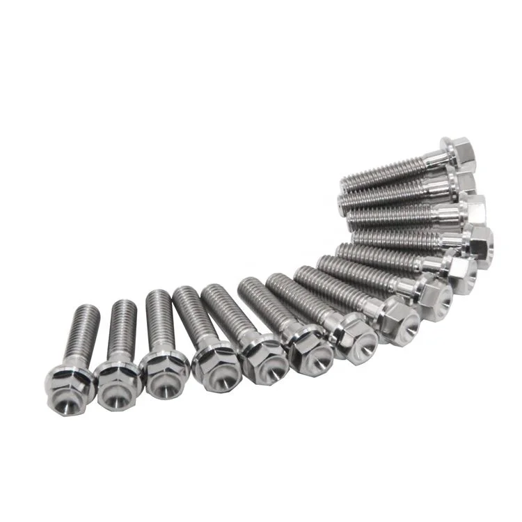 M5 M6 M8 M10 M12 титановый шестигранный фланцевый болт для мотоцикла