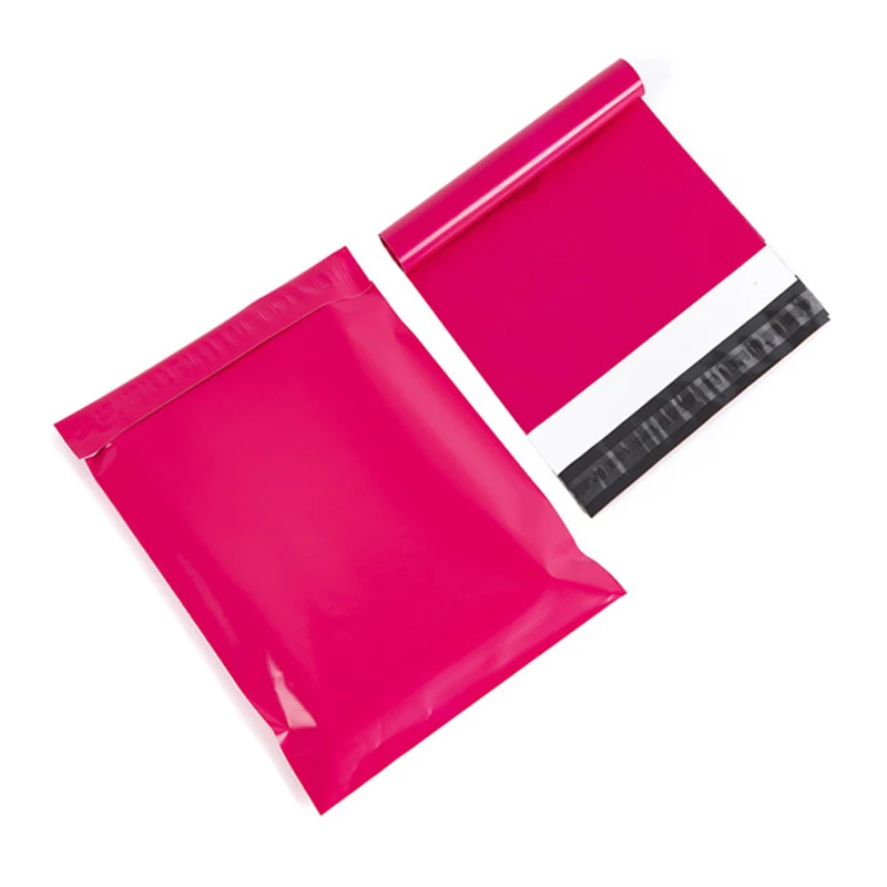 
[Free Shipping] 1200 PCS Wholesale Express Custom Envelope Logo Design Printed Tamper Proof Self Sealed Hot Pink Poly Mailer Bag 