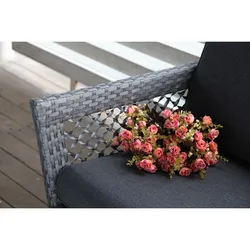 High Cost-Effective Factory Supply Outdoor Rattan Garden Aluminium Sofa Set Furniture
