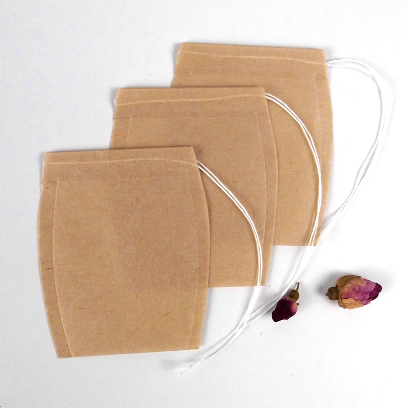 Hot Biodegradable disposable loose leaf unbleached big flower camomile chinese ginseng tea filter packing bag seal wholesale