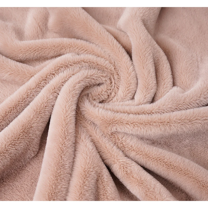 Organic Natural Polyester Angora Khaki Velour Super Soft Fabric for Hat Cloth