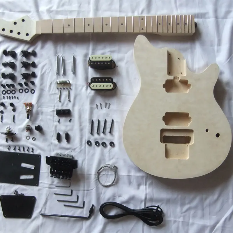 New Professional Diy Exercise Electric Guitar Making Kits Unfinished Electric Guitar Kit