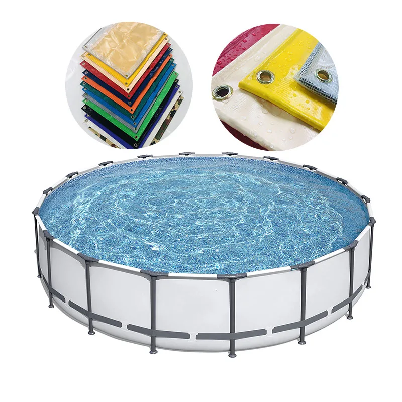 Litong Custom large tarpaulin pond metal frame pool durable family rectangular pvc swimming pool