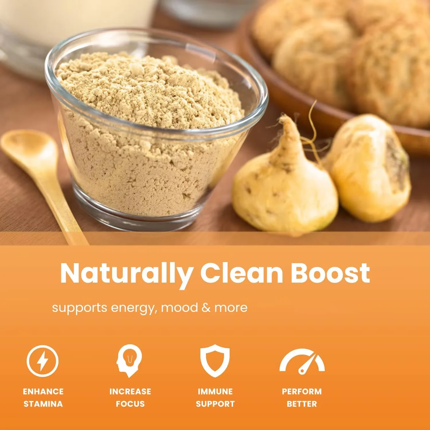OEM/ODM Herbal Supplement Organic Raw Maca Powder for Boost Energy Increase Stamina Improve Moods Maca Powder