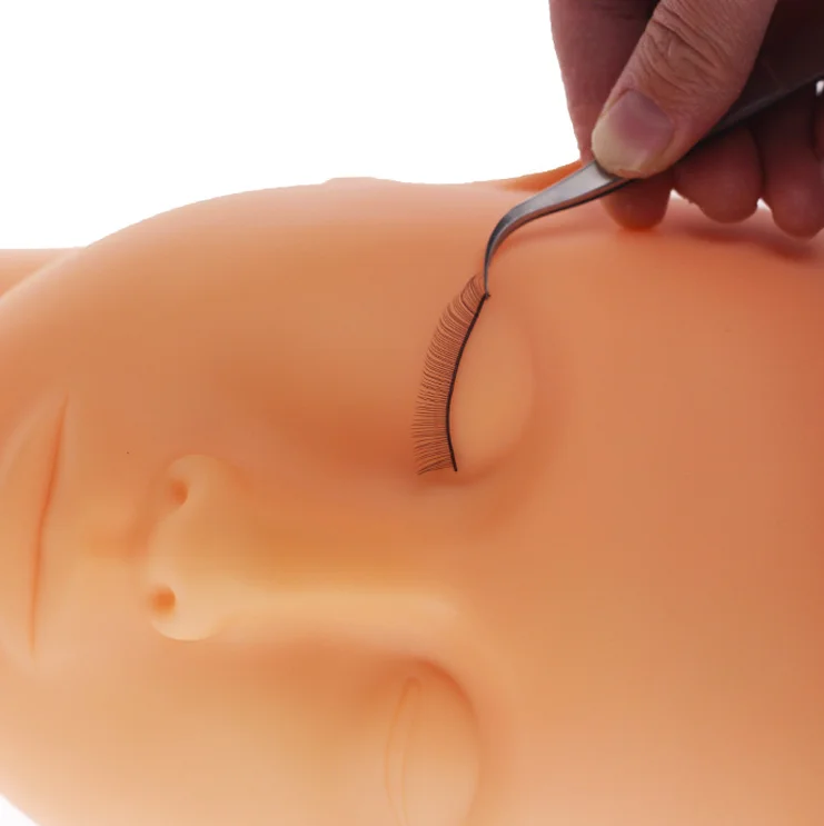 Massage Mannequin Head Flat Eye Facial Eyelash Eyelash Extension Makeup Practice Cosmetic Model Professional Training Heads Tool