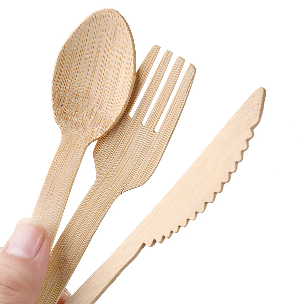 Craft eco friendly 170mm bamboo cutlery bamboo fork spoon