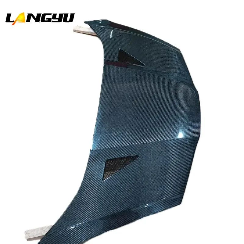 Hot selling Body kits Carbon Fiber Car Exterior Accessories Engine Hood Cover For Honda Fit Jazz Refit T Style Bonnet