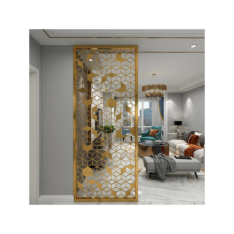 Stainless Steel Decorative For Home Living Small Apartment Screen Divider Room Partition Wall Partition Decoration