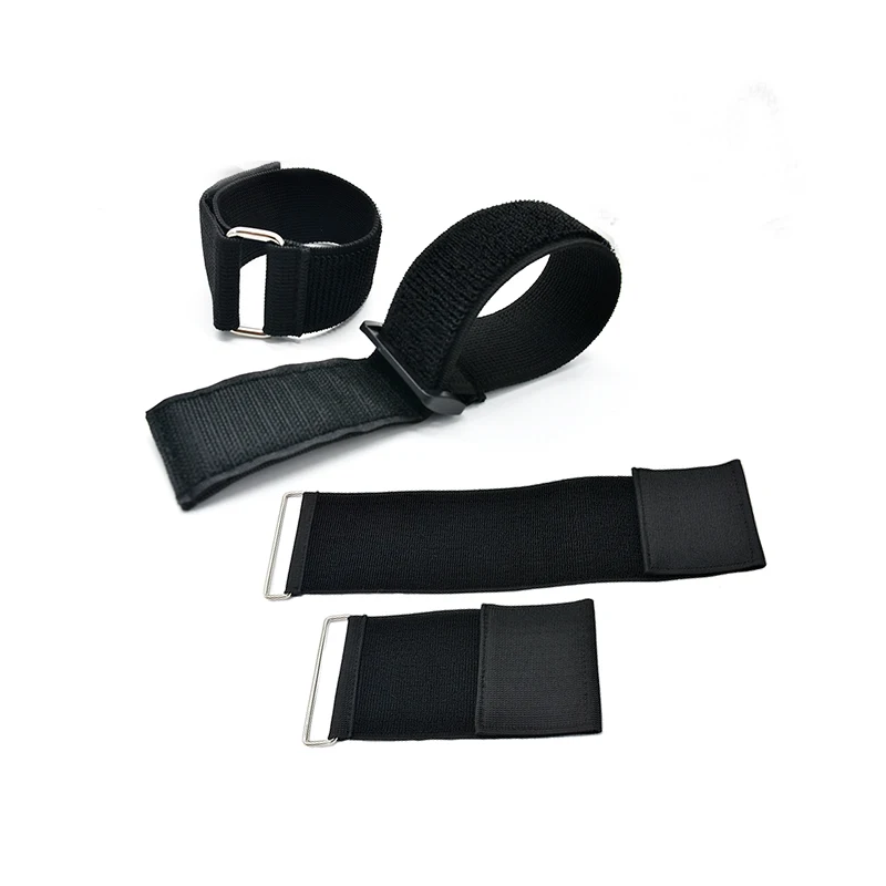 Factory 100% Nylon Black Unnapped non-slip elastic adjustable hook and loop strap