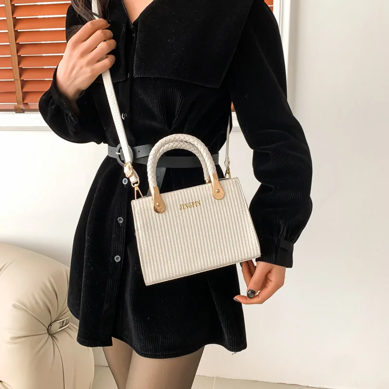 Экологически чистая пляжная соломенная сумка с замком летняя новая модная тканая ручной работы вязаная женская сумка-тоут