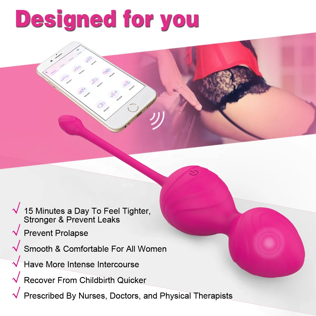2021 Hot Selling Vibrating Egg Kit Remote Control by Application Long Distance Sex Toys Women Funny Toys Bladder Control