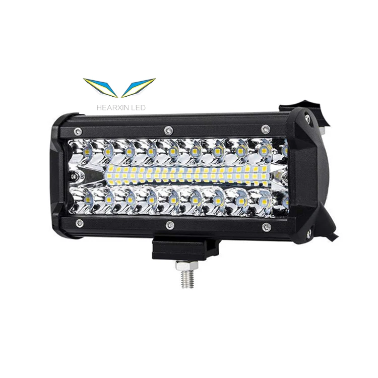 7 Inch 120W Three Row LED Work Lights off-road Lights Roof Spotlights 24V 6500K Waterproof Car Headlights Fog Lights 41