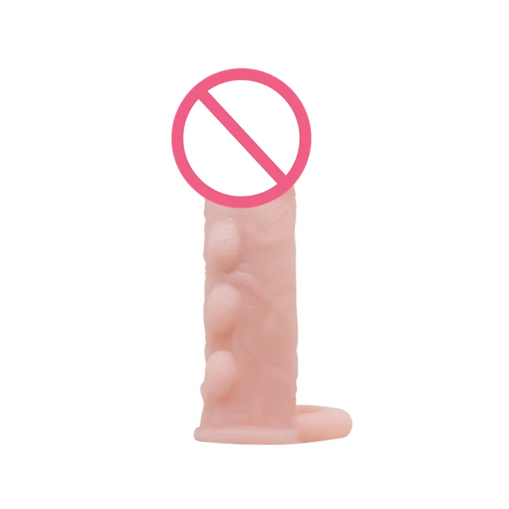 Realistic Soft Penis Condom Cock Penis Sexual Delay Ejaculation Toy for Men
