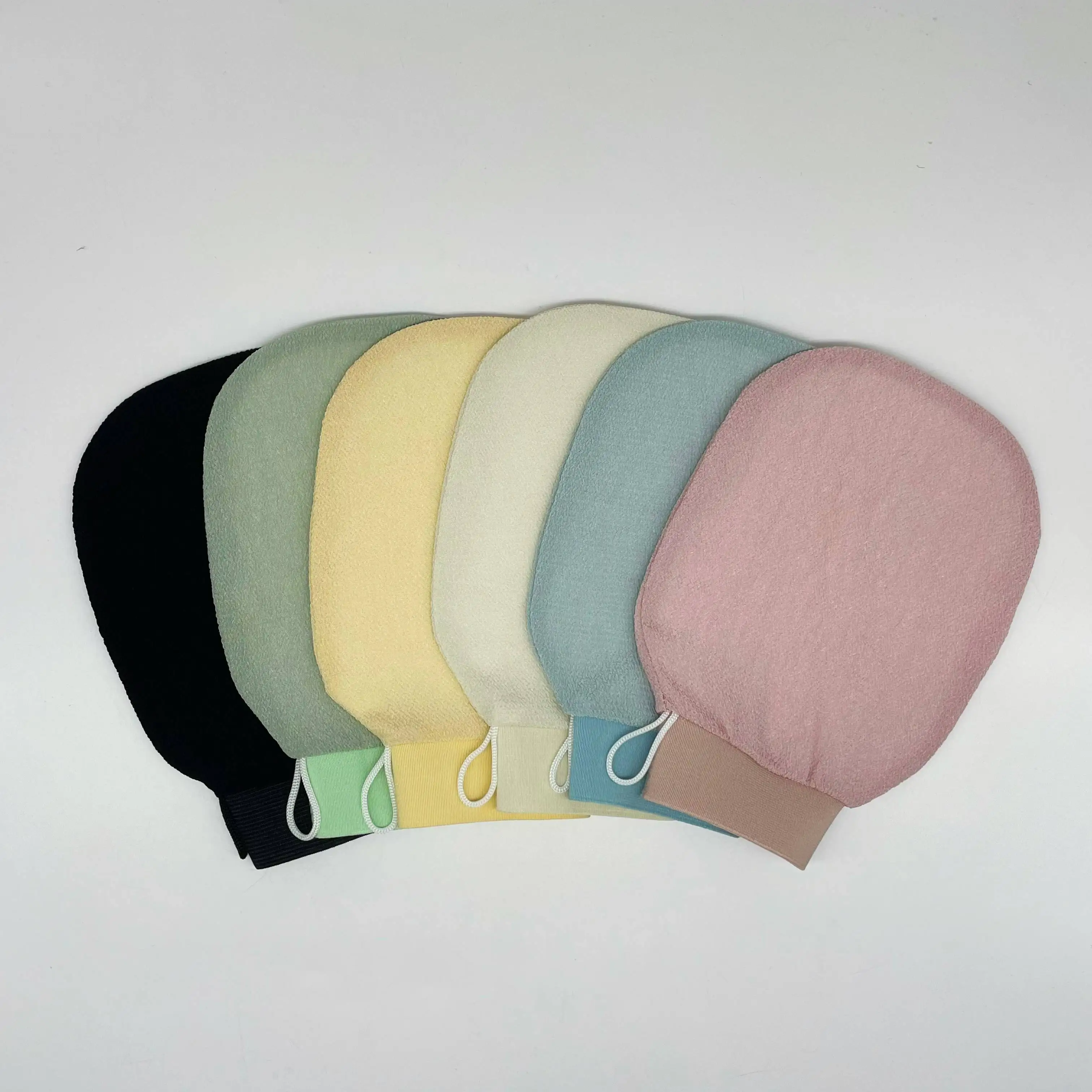 Cheap Wholesale Hammam Glove Natural 100% Viscose Exfoliating Gloves Korean Bath Gloves for Dead Skin Removal