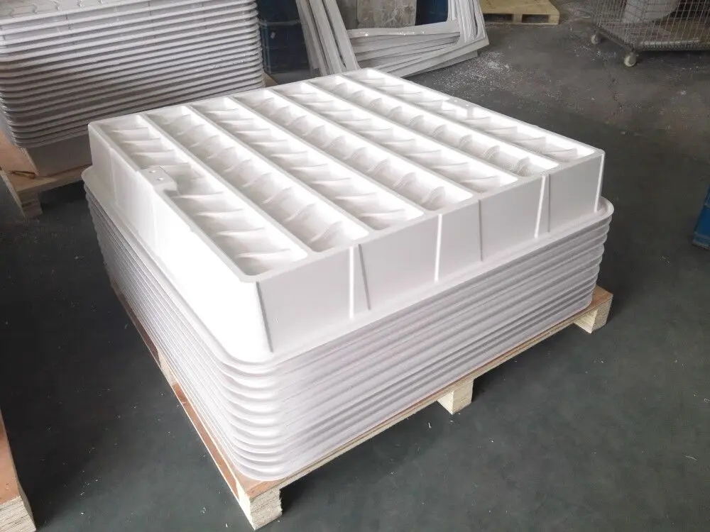 White ABS Plastic Fodder Hydro Flood and Drain Tray for greenhouse