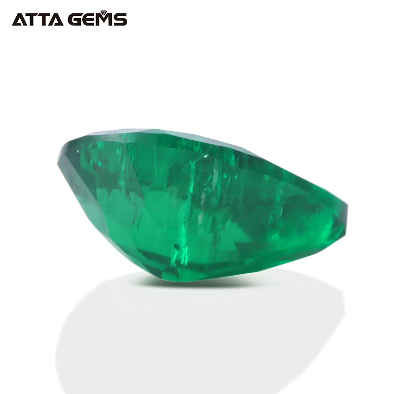 Lab Created 1.5 Carat Pear cut Loose Zambian Emerald 9*6mm Hydro Russian Emerald For Sale