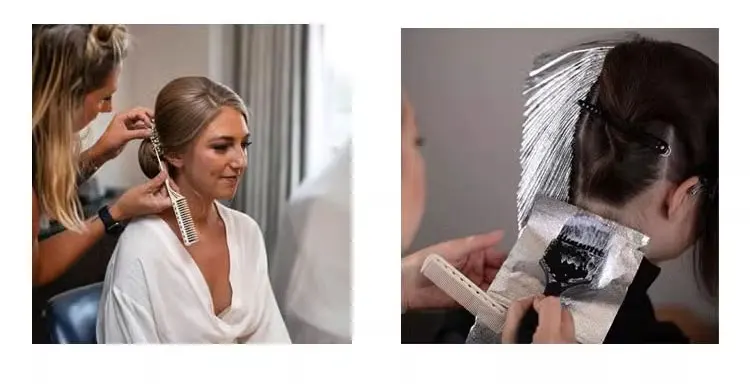 Hot Sale Anti Static ABS Rat Tail Comb Salon Hairdressing Parting Hair Comb Custom Logo Carbon Braiding Comb