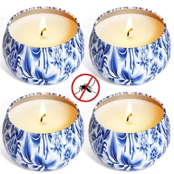 Cross-border E-commerce Explosion Citronella Oil Soybean Candle Smokeless Environmental Protection 4-piece Customized Candle Set