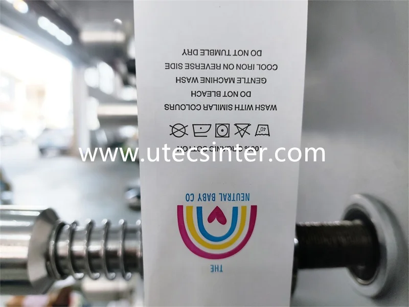 UGS1007 double side seven colors automatic Cloth trademark printer, garment label rotary printing machine price