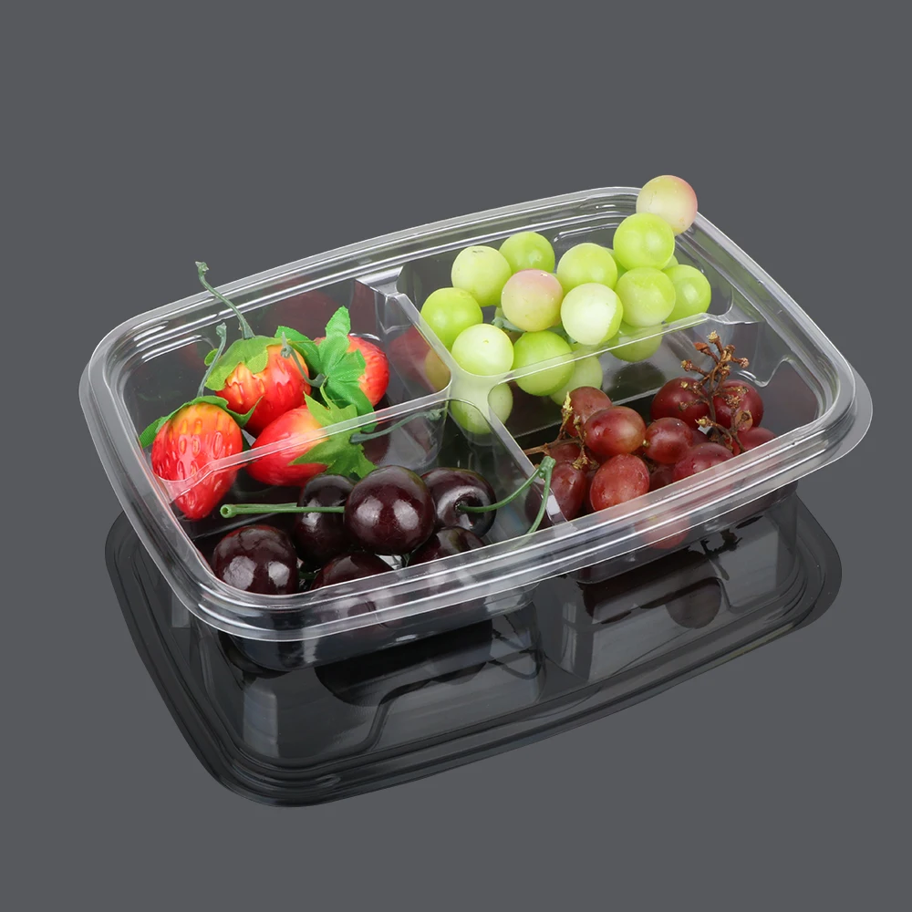 Compartmented transparent rectangle divid cheap plastic boxes box
