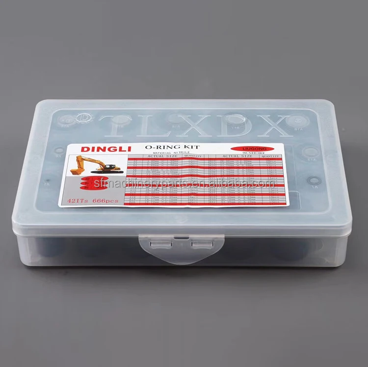 666 pcs 90 Shore DINGLI O Ring Box O-Ring Kit Box For CLG305 CLG915C CLG906C Excavator